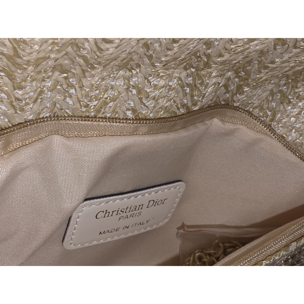 Dior Beige Woven Straw-Style Clutch / Cosmetic Pouch – Promotional Item - Picture 5 of 5